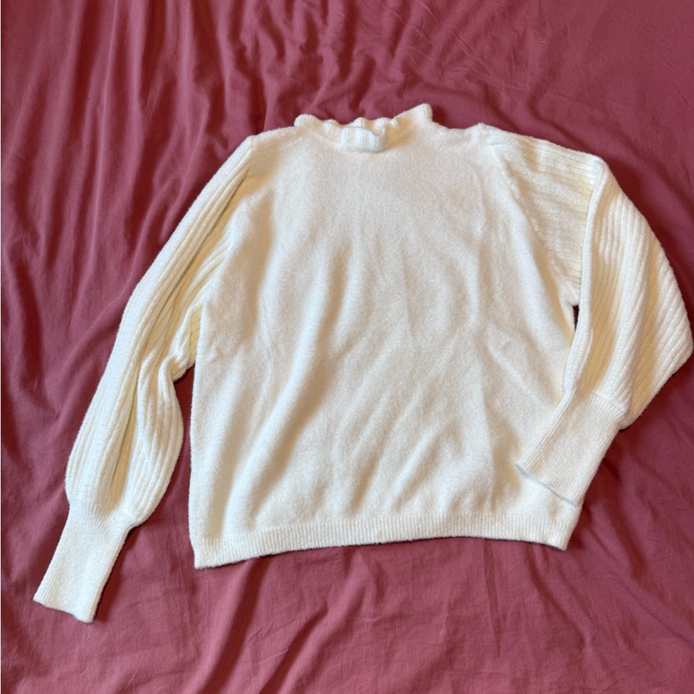 Nanette Lepore Cream Cowl Neck Sweater